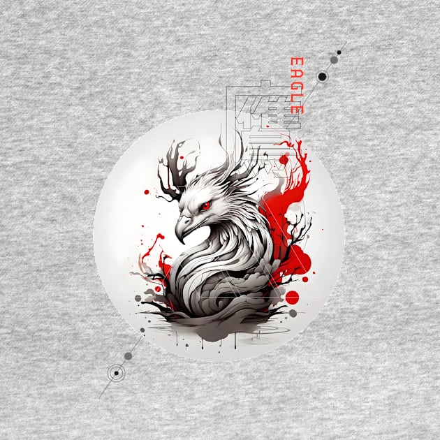 Eagle AI east japan china ink design by OMGSTee